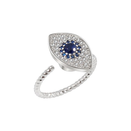 925 Sterling Silver Evil Eye Protection Ring