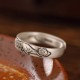 999 Sterling Silver Lotus Peony Enlightenment Ring