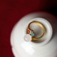 White Jade Auspicious Cloud Luck Ring