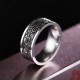 Vintage Wave Auspicious Clouds Titanium Steel Balance Ring Vintage Wave Auspicious Clouds Titanium Steel Balance Ring