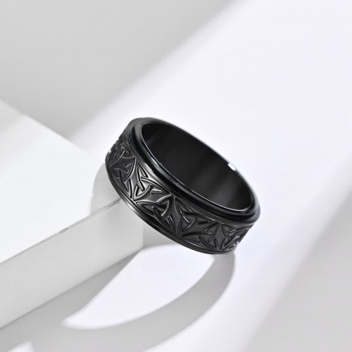 Triangle Knot Titanium Steel Calm Ring Triangle Knot Titanium Steel Calm Ring