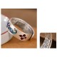 999 Silver Peacock Lotus Fortune Ring