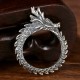 925 Silver Vintage Dragon Protection Ring