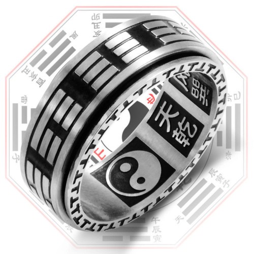 Bagua Yin Yang Titanium Steel Balance Ring Bagua Yin Yang Titanium Steel Balance Ring