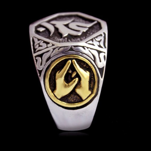 925 Silver Sanskrit Protection Adjustable Ring 925 Silver Sanskrit Protection Adjustable Ring