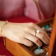 White Jade Auspicious Cloud Luck Ring