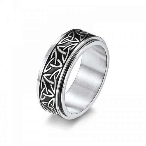 Triangle Knot Titanium Steel Calm Ring Triangle Knot Titanium Steel Calm Ring