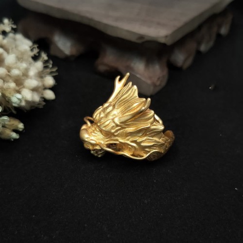 Golden Dragon Luck Protection Ring