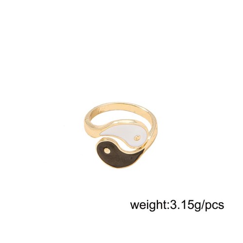 Yin Yang Symbol Adjustable Blessing Ring Yin Yang Symbol Adjustable Blessing Ring