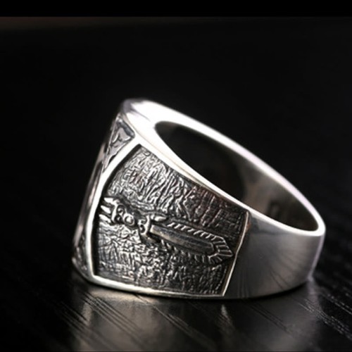 925 Silver Sanskrit Protection Adjustable Ring 925 Silver Sanskrit Protection Adjustable Ring