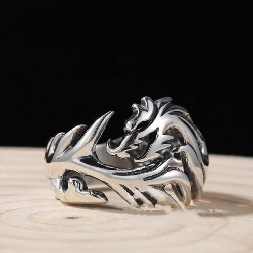 Dragon Pattern Protection Strength Ring Dragon Pattern Protection Strength Ring