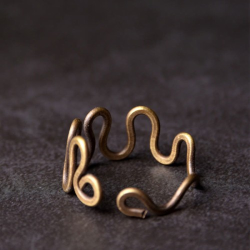 Brass Luck Wealth Adjustable Ring