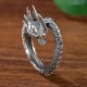 925 Silver Vintage Dragon Protection Ring