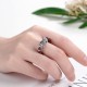 925 Silver Garnet, Moonstone, & PiXiu Wealth Ring 925 Silver Garnet, Moonstone, & PiXiu Wealth Ring