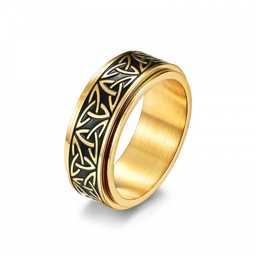 Triangle Knot Titanium Steel Calm Ring Triangle Knot Titanium Steel Calm Ring