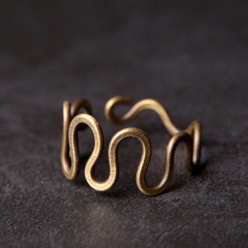 Brass Luck Wealth Adjustable Ring
