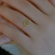 14K Gold Plated Round Jade Luck Ring