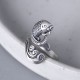 925 Silver Koi Fish Water Ripple Luck Ring 925 Silver Koi Fish Water Ripple Luck Ring