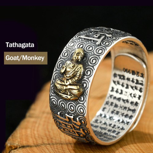 Zodiac Buddha Wealth Luck Adjustable Ring Zodiac Buddha Wealth Luck Adjustable Ring