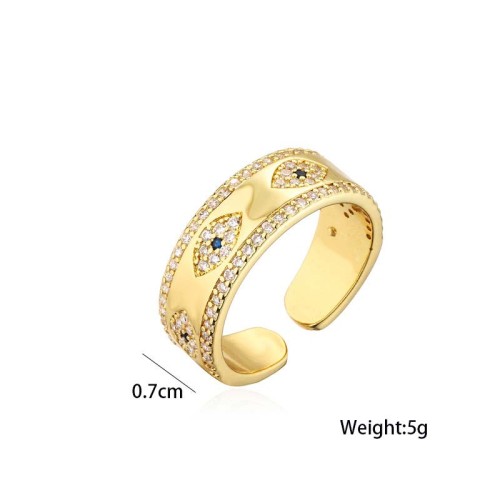 Evil Eye Luck Blessing Copper Ring