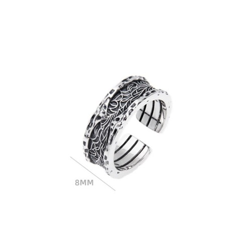 925 Silver Retro Tang Dynasty Adjustable Luck Ring