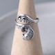 925 Silver Koi Fish Water Ripple Luck Ring 925 Silver Koi Fish Water Ripple Luck Ring