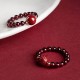 Garnet Cinnabar PiXiu Om Mani Padme Hum Protection Ring Garnet Cinnabar PiXiu Om Mani Padme Hum Protection Ring