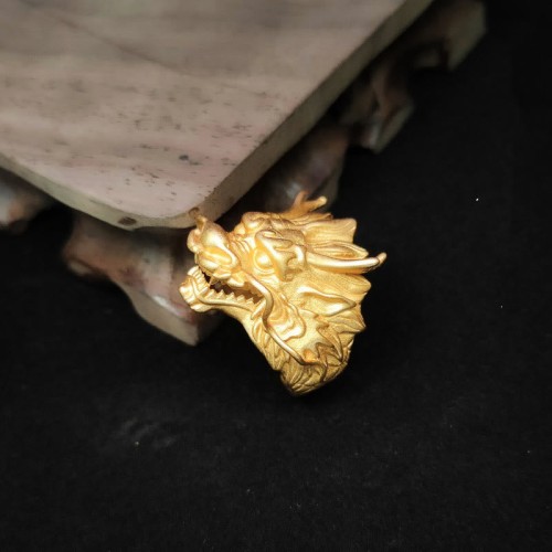 Golden Dragon Luck Protection Ring