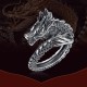925 Silver Vintage Dragon Protection Ring