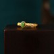 Auspicious Cloud Cyan Jade Luck Ring
