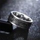 Vintage Wave Auspicious Clouds Titanium Steel Balance Ring Vintage Wave Auspicious Clouds Titanium Steel Balance Ring