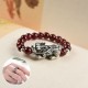 925 Silver Garnet, Moonstone, & PiXiu Wealth Ring 925 Silver Garnet, Moonstone, & PiXiu Wealth Ring