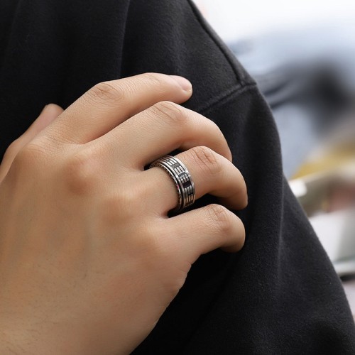 Bagua Yin Yang Titanium Steel Balance Ring Bagua Yin Yang Titanium Steel Balance Ring