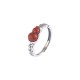 925 Silver Red Agate Gourd Coin Self-acceptance Ring 925 Silver Red Agate Gourd Coin Self-acceptance Ring