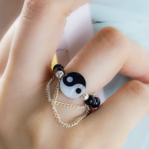 Yin Yang Symbol Balance Luck Ring Yin Yang Symbol Balance Luck Ring