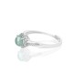 925 Sterling Silver Round Jade Luck Adjustable Ring