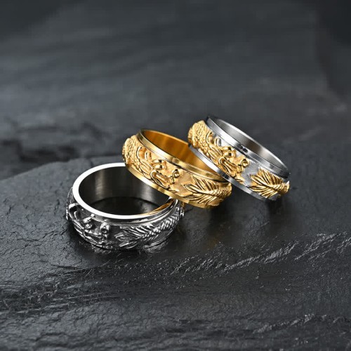 Dragon Titanium Steel Rotatable Ring (30% Off | CODE: FS30) Dragon Titanium Steel Rotatable Ring (30% Off | CODE: FS30)