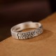 999 Sterling Silver Lotus Peony Enlightenment Ring