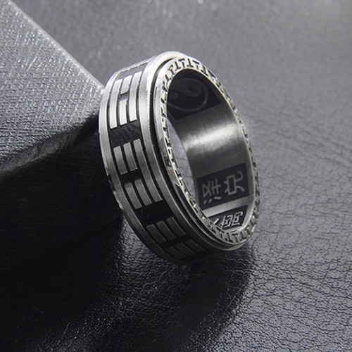 Bagua Yin Yang Titanium Steel Balance Ring Bagua Yin Yang Titanium Steel Balance Ring