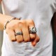 925 Silver Sanskrit Protection Adjustable Ring 925 Silver Sanskrit Protection Adjustable Ring