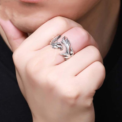 Dragon Pattern Protection Strength Ring Dragon Pattern Protection Strength Ring