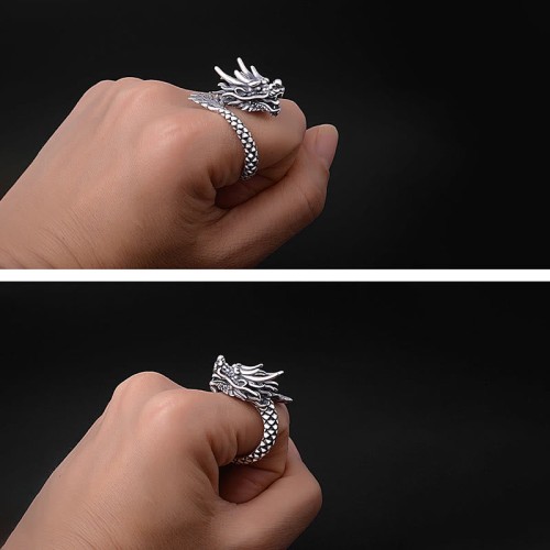 990 Sterling Silver Vintage Dragon Luck Ring 990 Sterling Silver Vintage Dragon Luck Ring