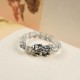 925 Silver Garnet, Moonstone, & PiXiu Wealth Ring 925 Silver Garnet, Moonstone, & PiXiu Wealth Ring
