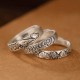 999 Sterling Silver Lotus Peony Enlightenment Ring