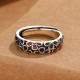 Colorful Plum Blossom Copper Healing Adjustable Ring Colorful Plum Blossom Copper Healing Adjustable Ring