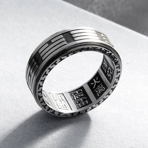 Bagua Yin Yang Titanium Steel Balance Ring Bagua Yin Yang Titanium Steel Balance Ring