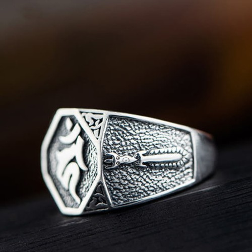 925 Silver Sanskrit Protection Adjustable Ring 925 Silver Sanskrit Protection Adjustable Ring