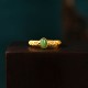 Auspicious Cloud Cyan Jade Luck Ring