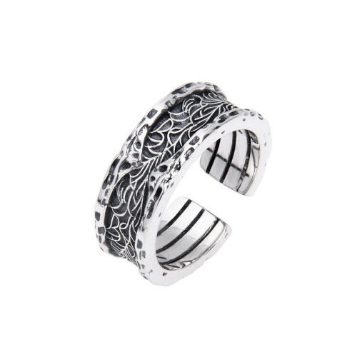 925 Silver Retro Tang Dynasty Adjustable Luck Ring