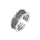 925 Silver Retro Tang Dynasty Adjustable Luck Ring